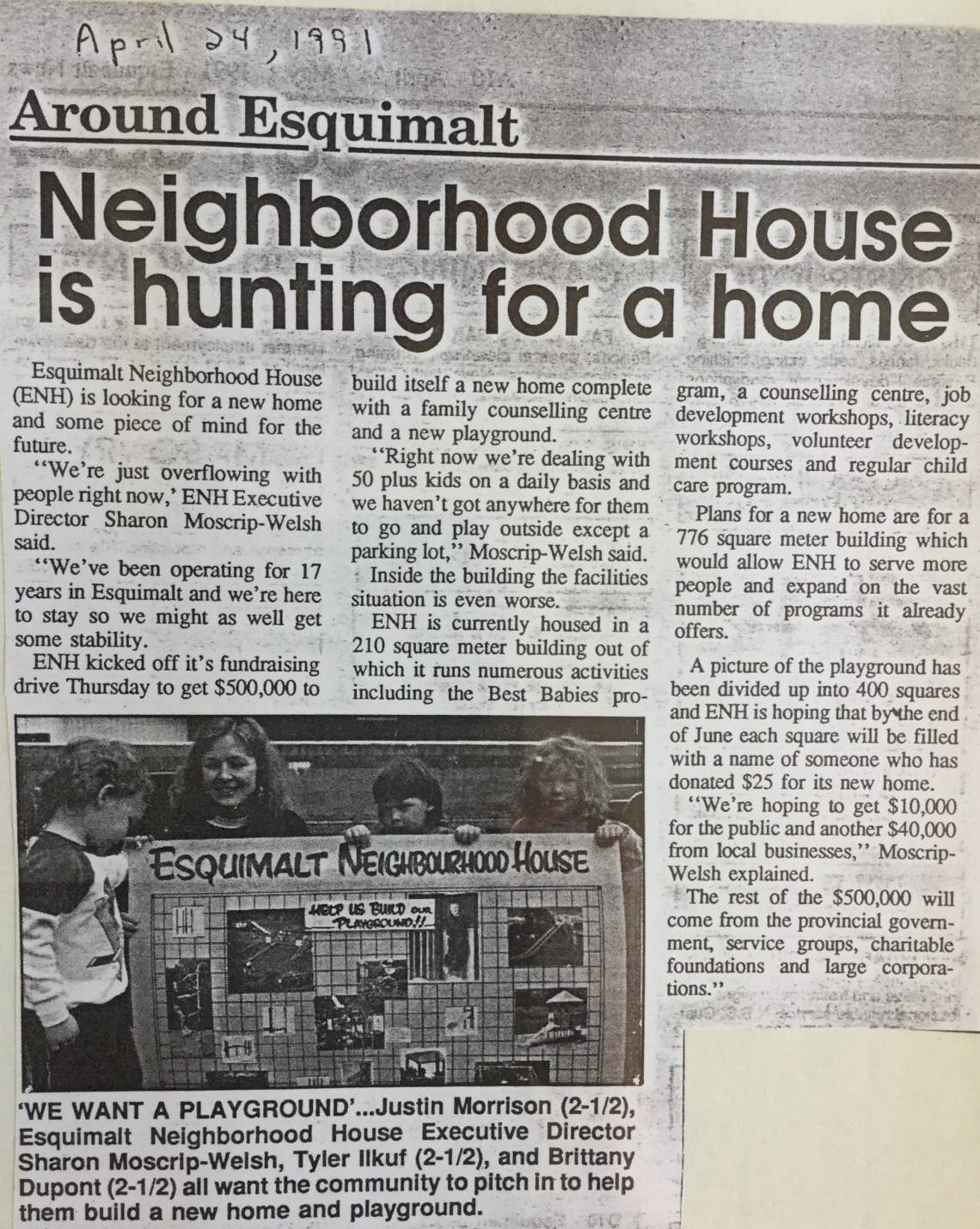 Esquimalt Neighbourhood House Home Hunting